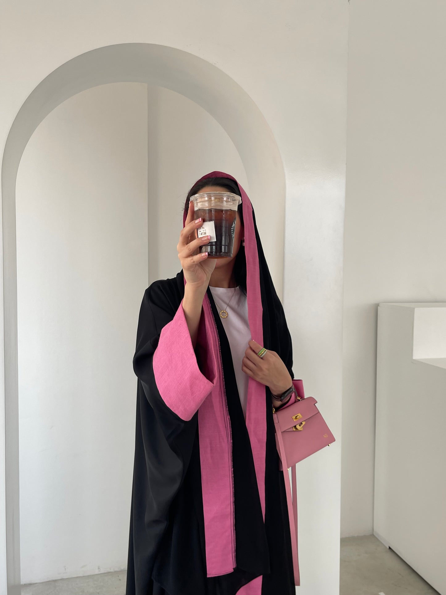 Hot pink abaya