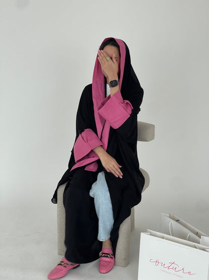 Hot pink abaya