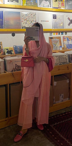 Pink abaya